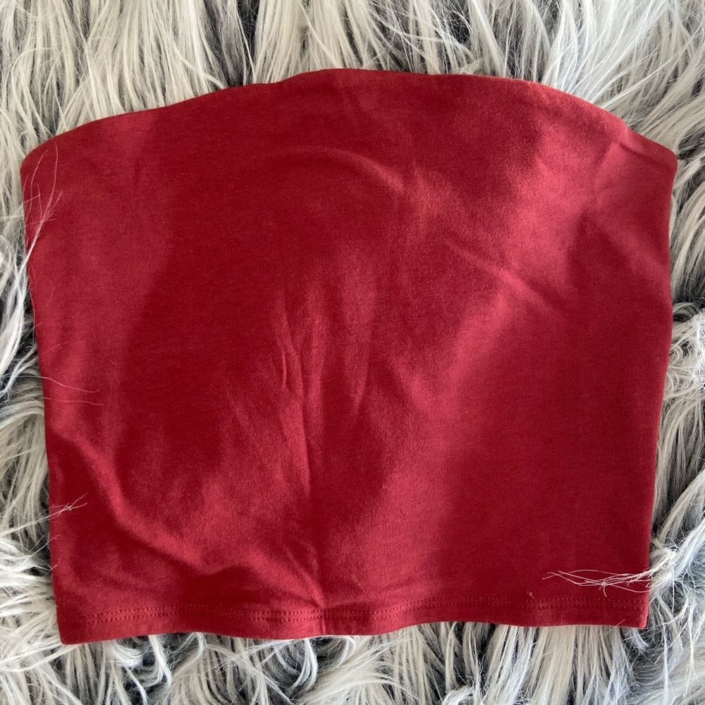 Red tube top from Garage Clothing
